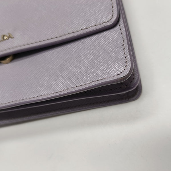 Fold Wallet Leather Purple