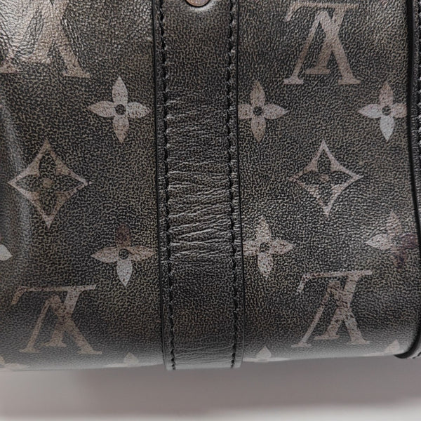 KEEPALL Monogram Calfskin Black