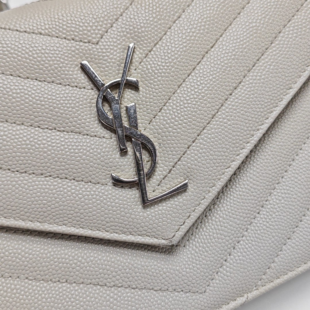 MONOGRAM WOC Chevron Calfskin White