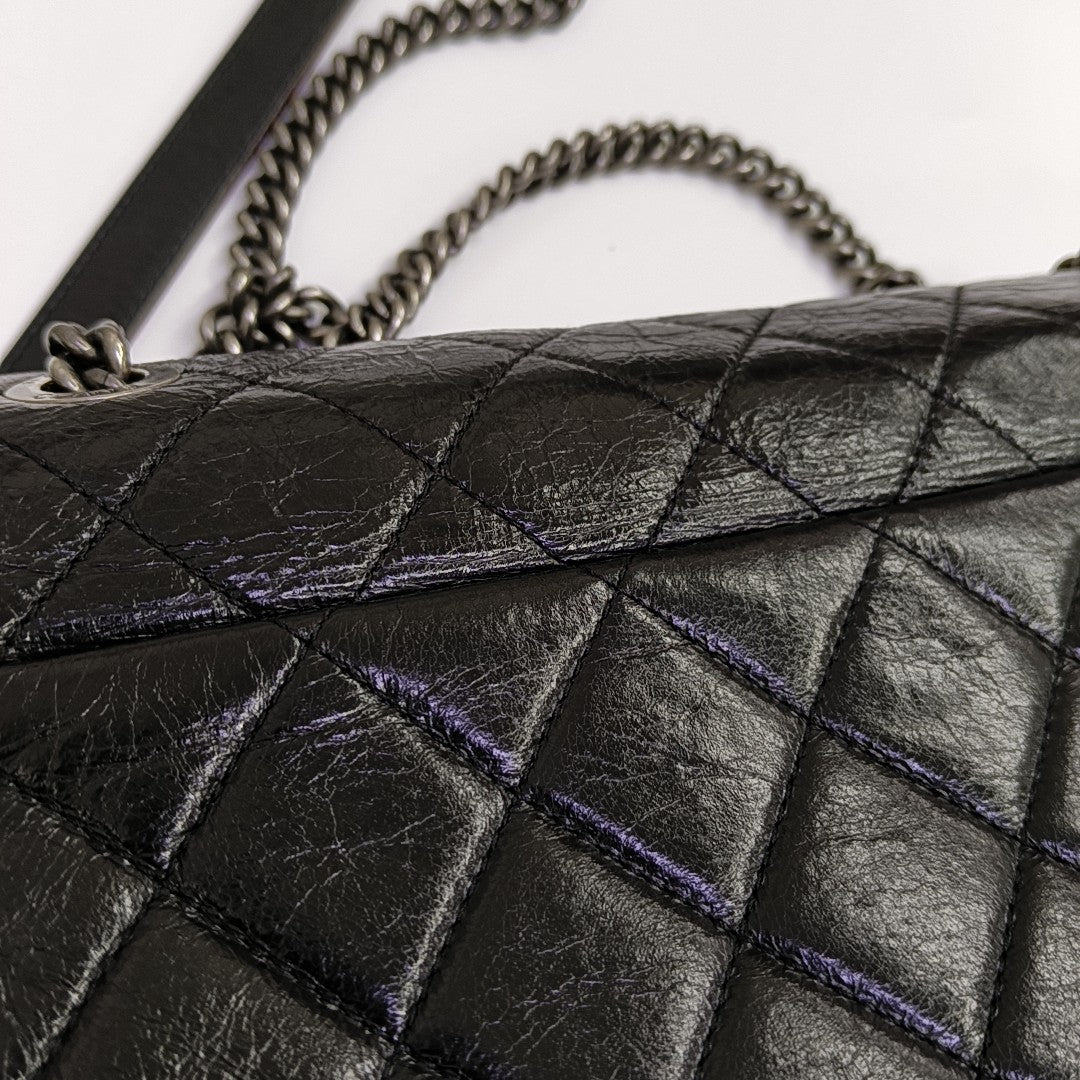 CC CROWN Quilted Calfskin Black