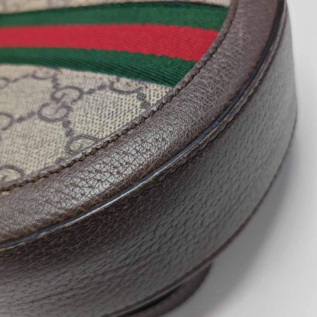 Ophidia Mini Monogram Coated Canvas Beige
