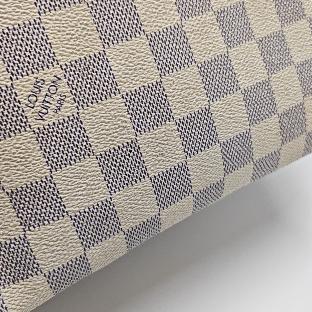 NEVERFULL MM Damier Azur Coated Canvas White