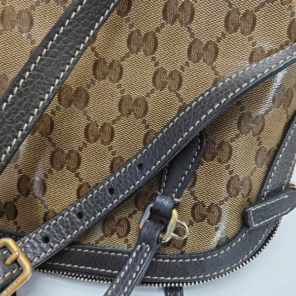 Monogram Coated Canvas Shoulder Bag Brown