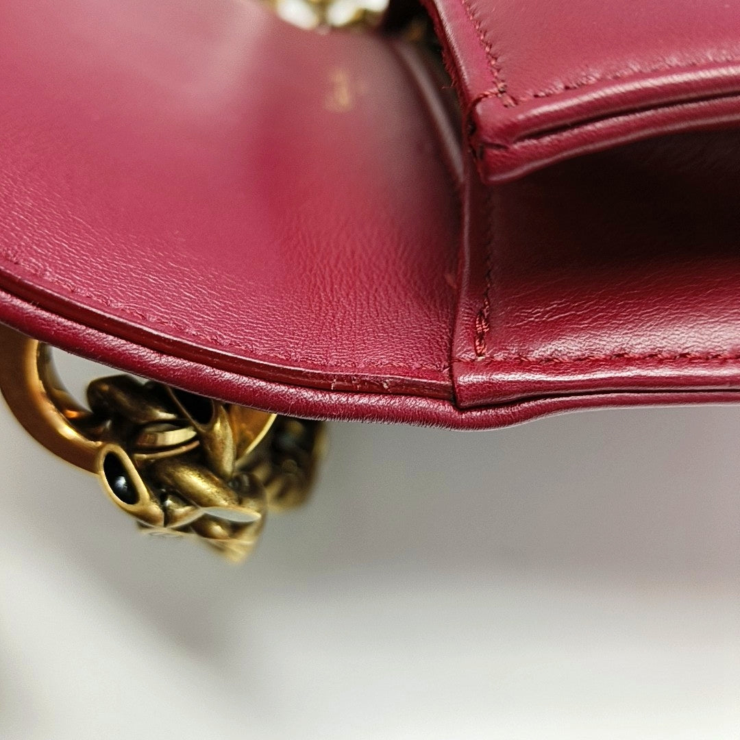 Diorama Small Calfskin Red
