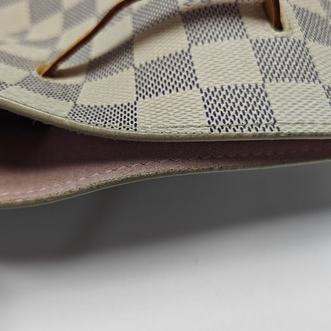 GIROLATA GM Damier Azur Coated Canvas White