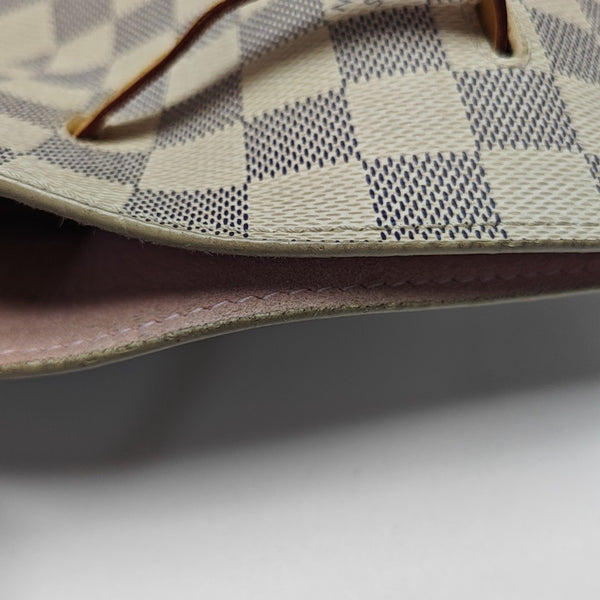 GIROLATA GM Damier Azur Coated Canvas White