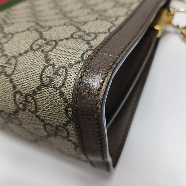 Ophidia Medium Monogram Coated Canvas Beige