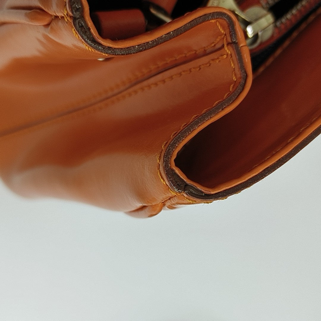 Calfskin Shoulder Bag Orange