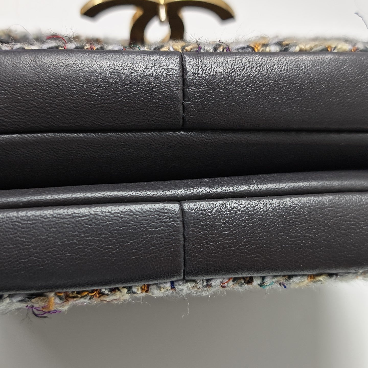 Quilted Wool Shoulder Bag Multicolor