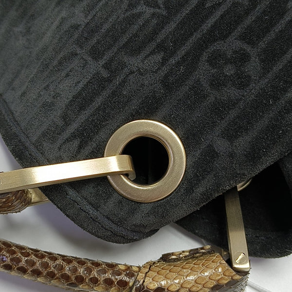 WHISPER GM Monogram Suede Black