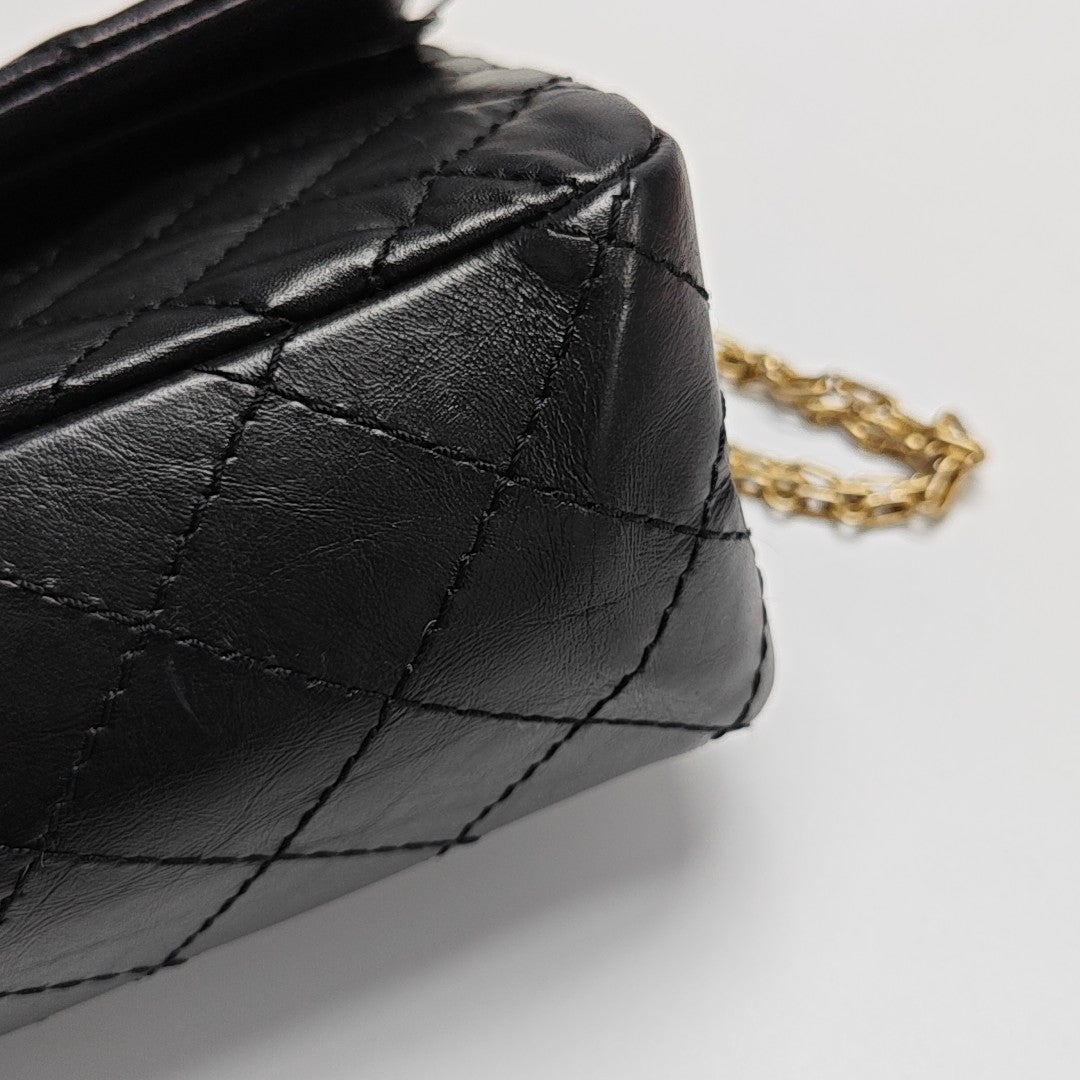 2.55 225 (small) Quilted Calfskin Black