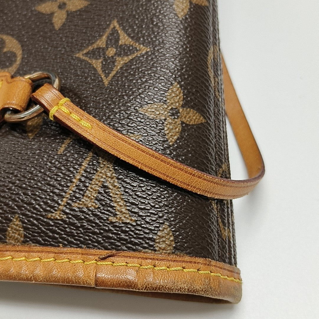 NEVERFULL MM Monogram Coated Canvas Brown