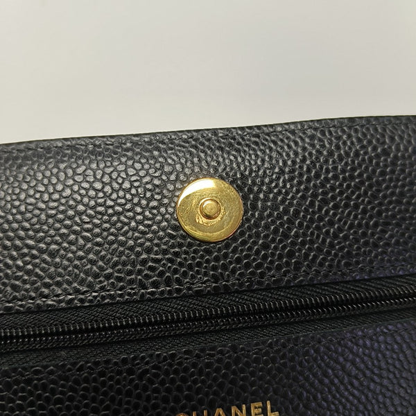 WOC Quilted Grained Calfskin Black
