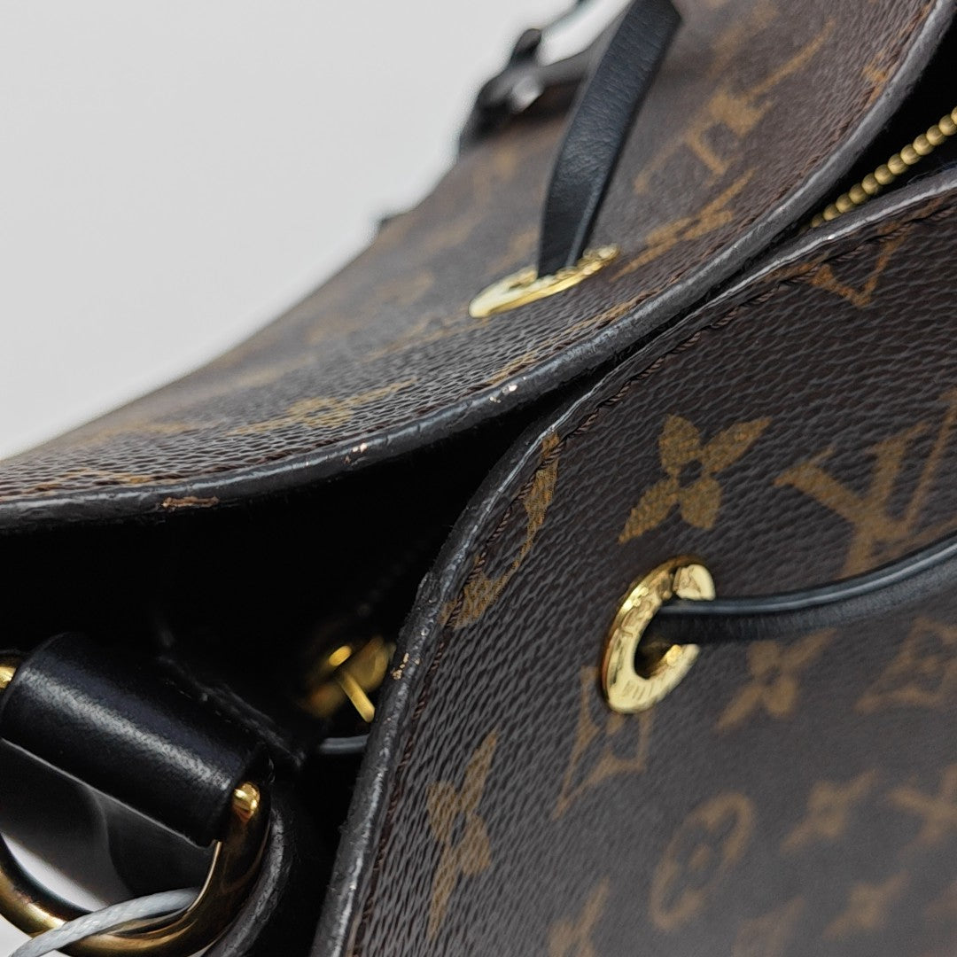NÉONOÉ MM Monogram Coated Canvas Brown