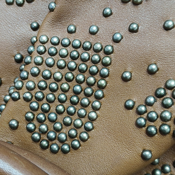 Calfskin Top Handle Bag Brown