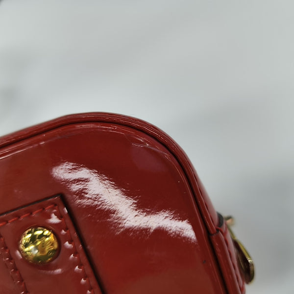 ALMA BB Monogram Patent Leather Red