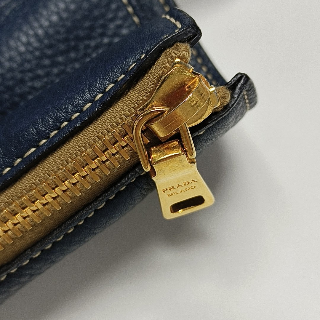 Calfskin Tote Bag Blue