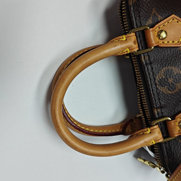 SPEEDY Nano Monogram Coated Canvas Brown