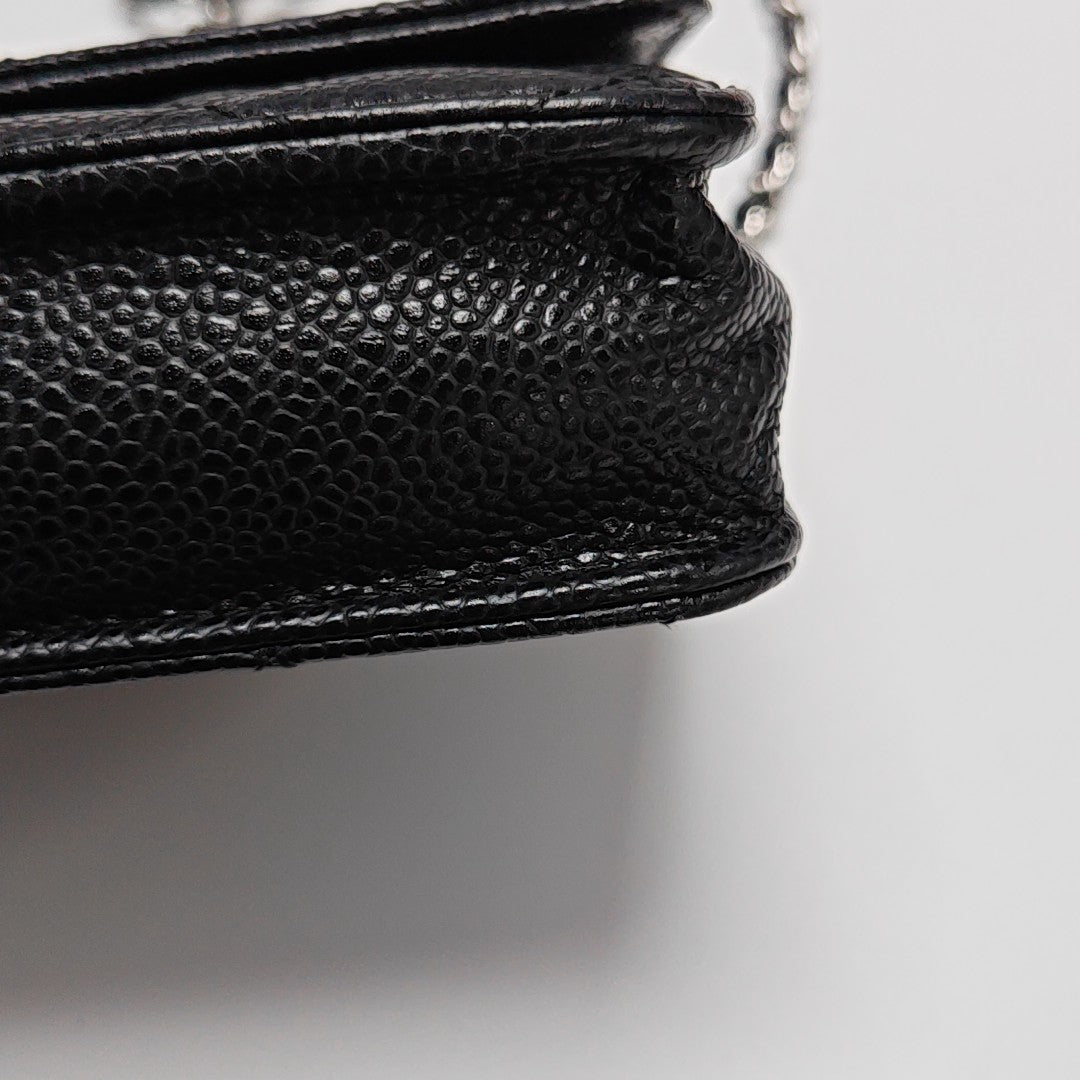 WOC Quilted Grained Calfskin Black