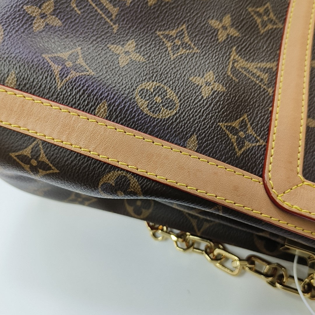 DAUPHINE GM Monogram Coated Canvas Brown