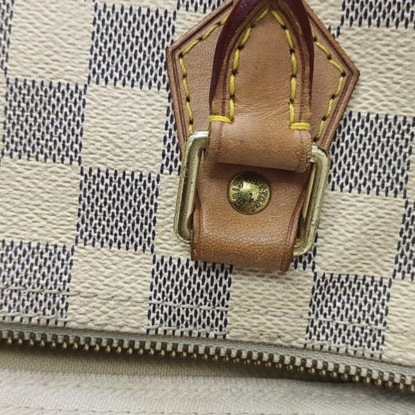 SPEEDY 30 Damier Azur Coated Canvas White