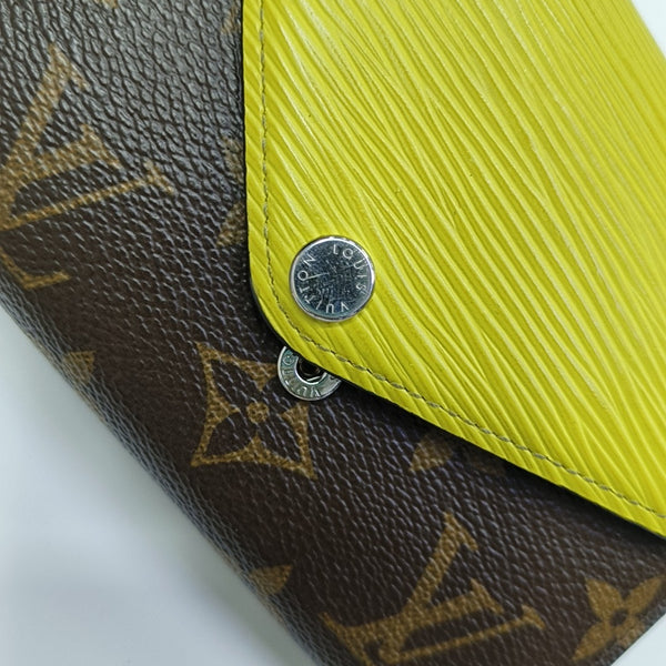 Monogram Coated Canvas Wallet Yellow
