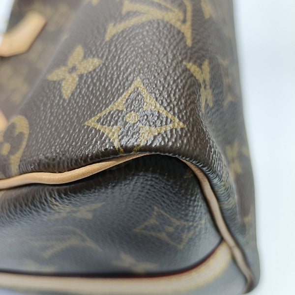 SPEEDY 25 Monogram Coated Canvas Brown