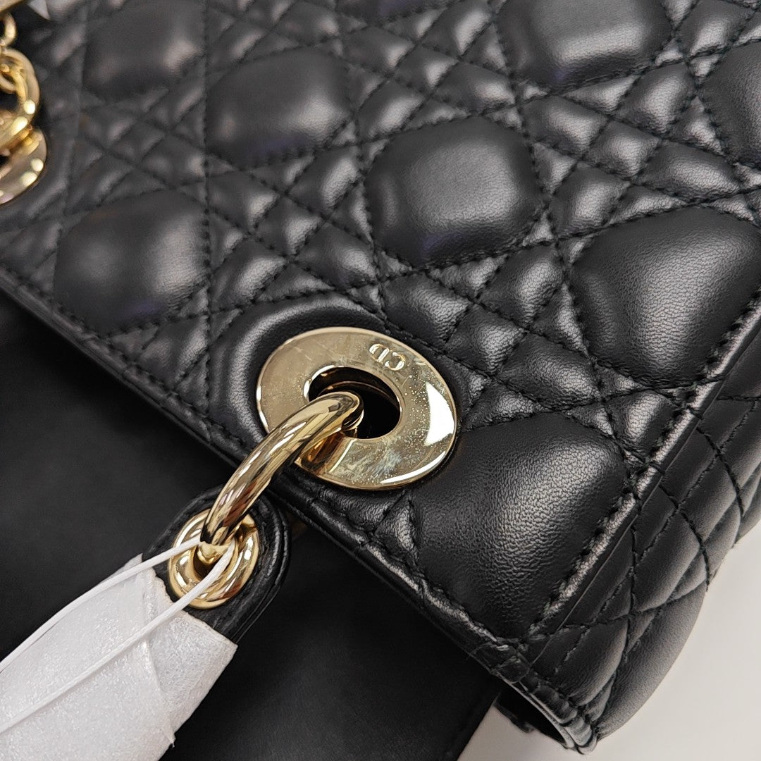 Lady Dior Small Cannage Lambskin Black