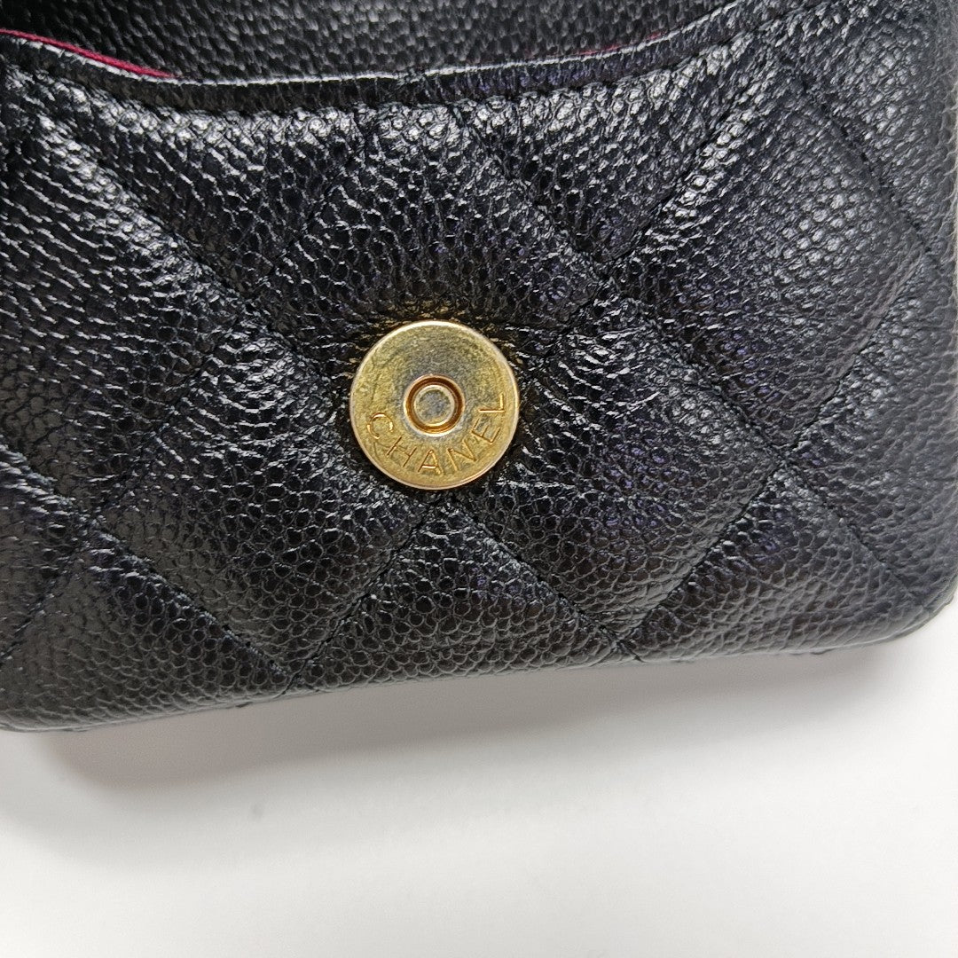 Quilted Grained Calfskin Black