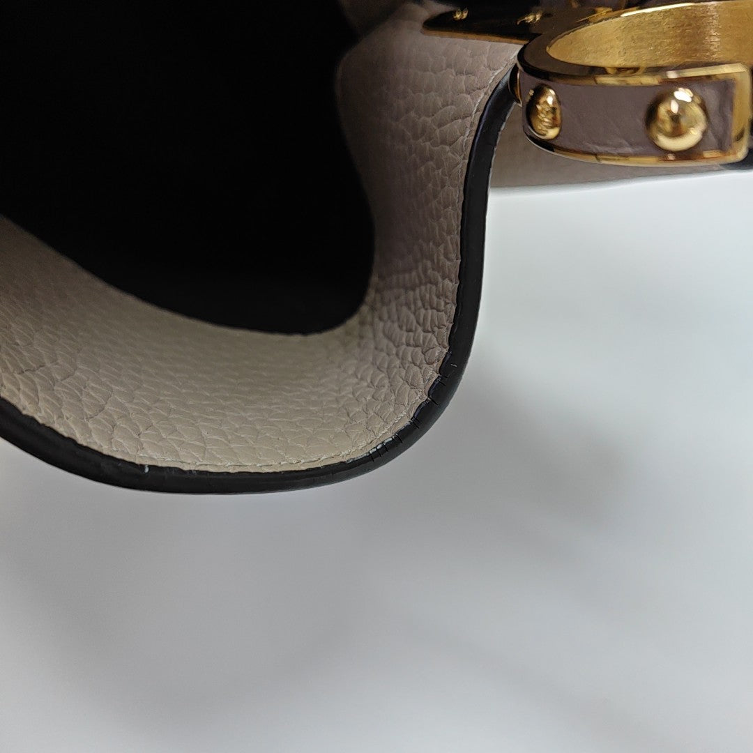 CAPUCINES MM Calfskin Gray
