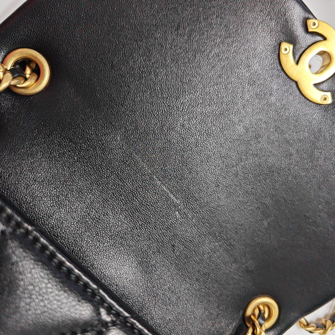 Lambskin Shoulder Bag Black