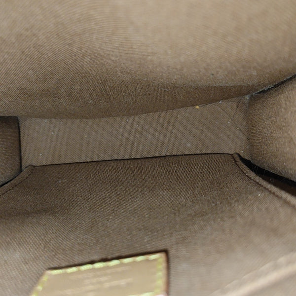 SAC PLAT Mini Monogram Coated Canvas Brown