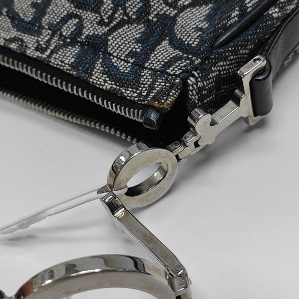 Oblique Canvas Top Handle Bag Blue