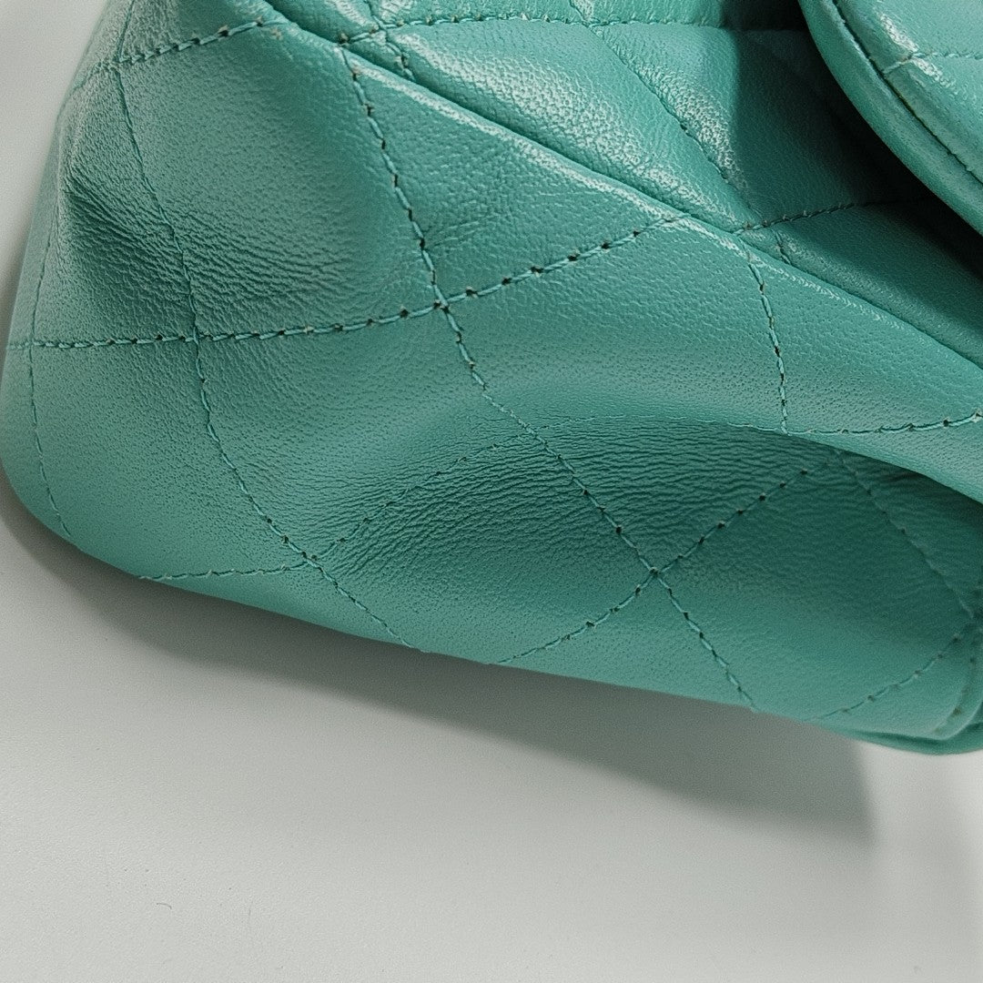 CLASSIC FLAP Mini Quilted Lambskin Green