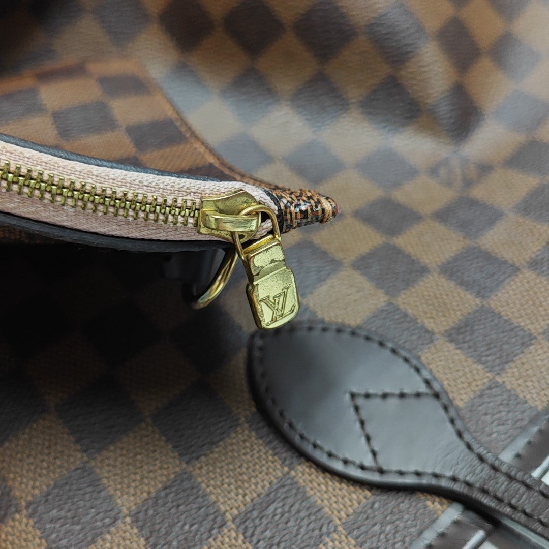 NEVERFULL MM Damier Ebene Coated Canvas Brown