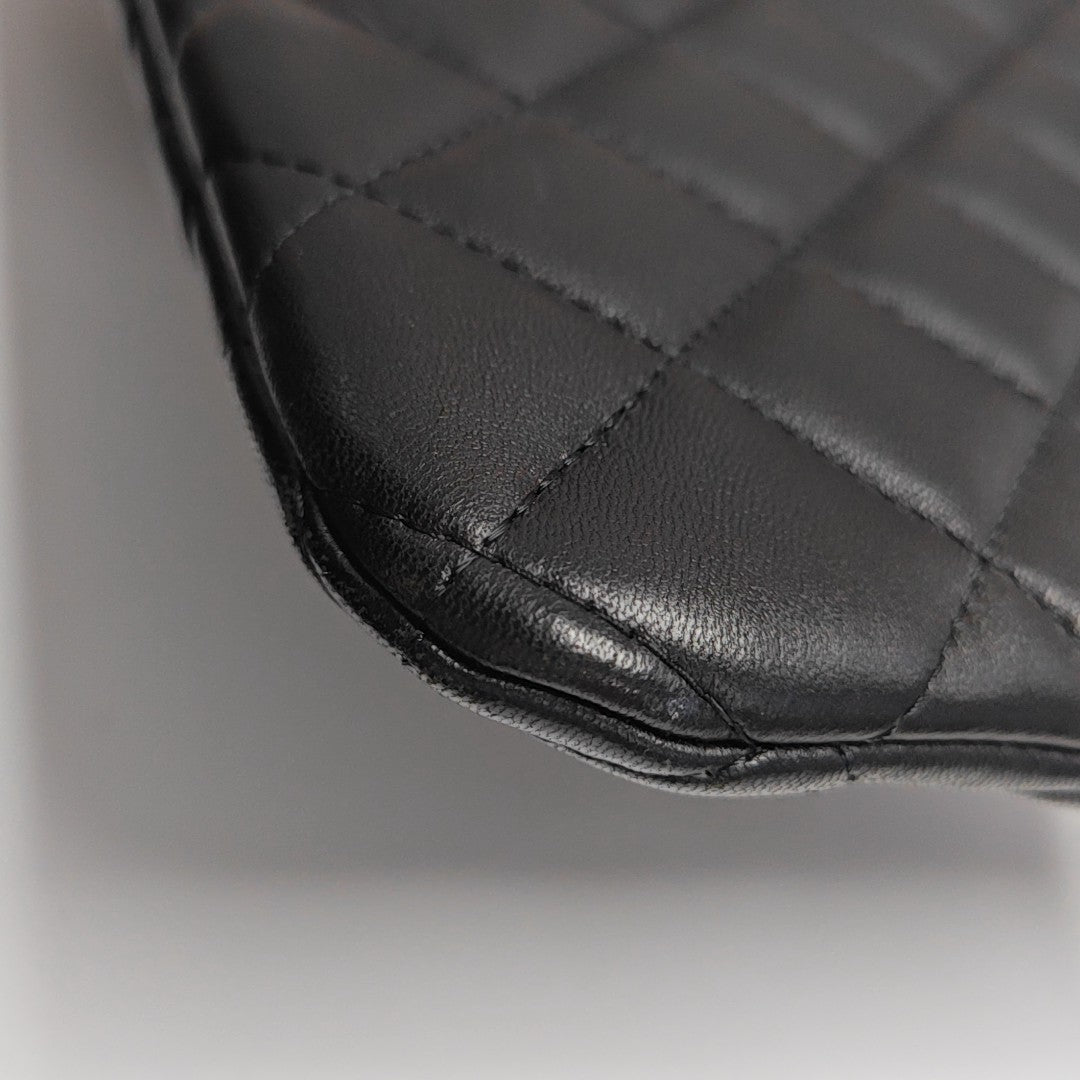 Quilted Calfskin Clutch Black