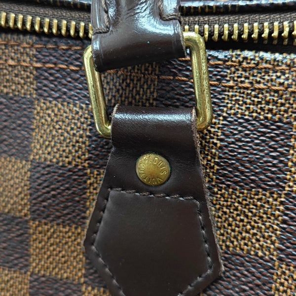 Authenticated pre-owned  SPEEDY 30 Damier Ebene Coated Canvas Brown - Top Handle Bag at Looply