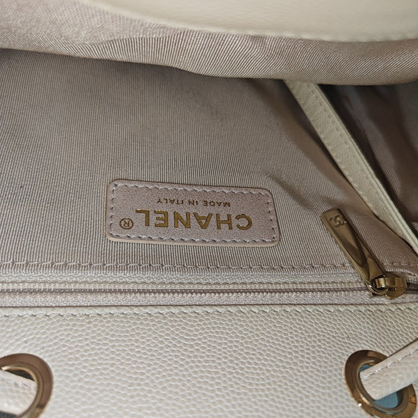 DUMA Quilted Grained Calfskin Beige