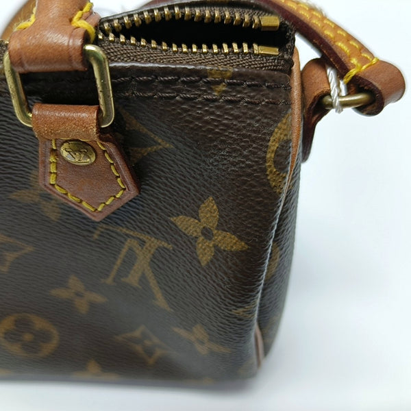 SPEEDY Nano Monogram Coated Canvas Brown