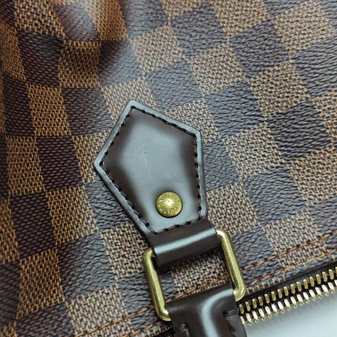 SPEEDY 25 Damier Ebene Coated Canvas Brown