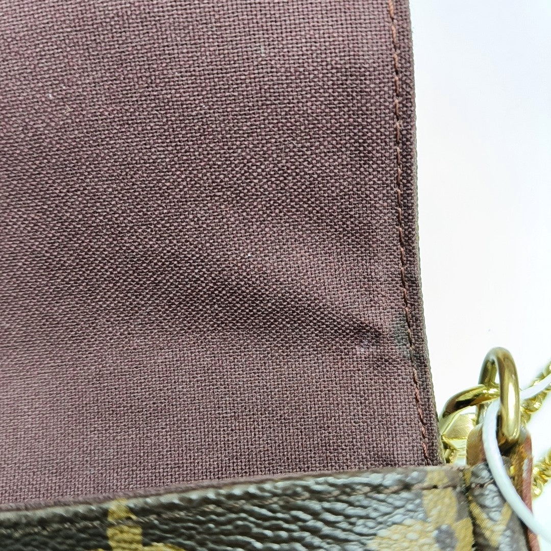 Authenticated pre-owned  FAVORITE PM Monogram Coated Canvas Brown - Crossbody Bag at Looply