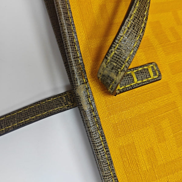 Coated Canvas Tote Bag Gold
