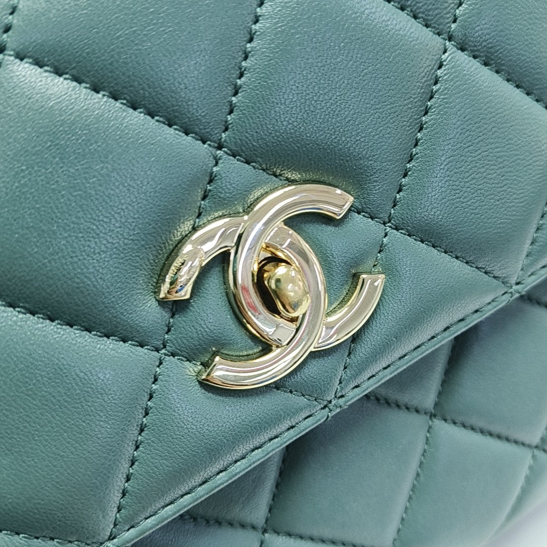 TRENDY CC Quilted Lambskin Green