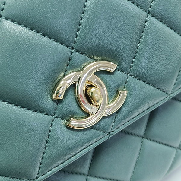TRENDY CC Quilted Lambskin Green