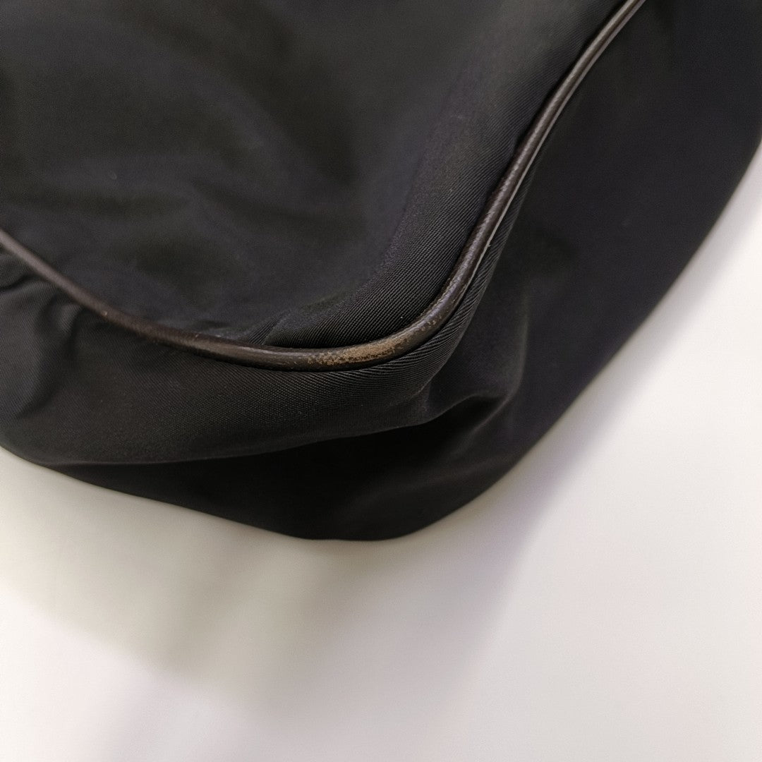 Nylon Shoulder Bag Black