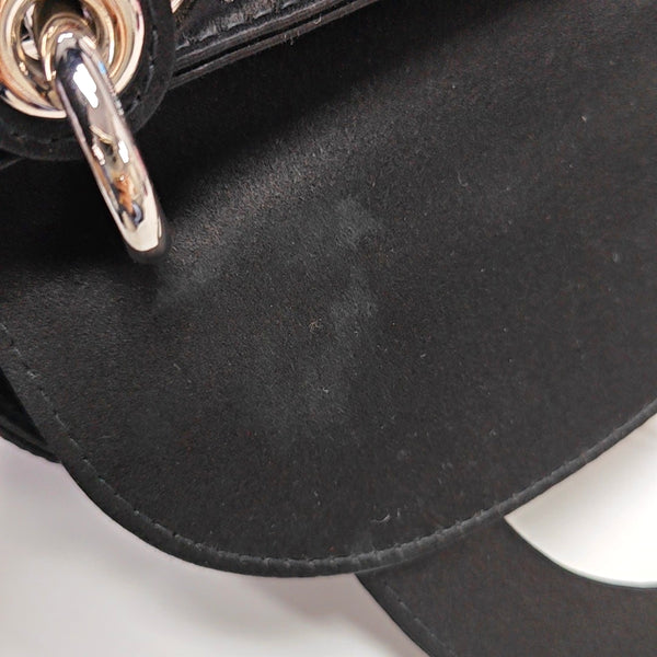 Authenticated pre-owned  Lady Dior Mini Cannage Silk Satin Black - Tote Bag at Looply