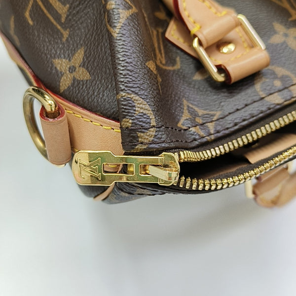 SPEEDY 25 Monogram Coated Canvas Brown