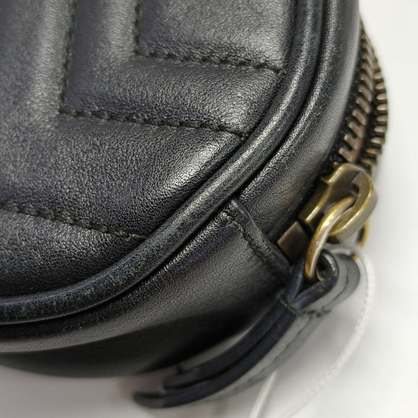 GG Marmont Super Mini Quilted Calfskin Black