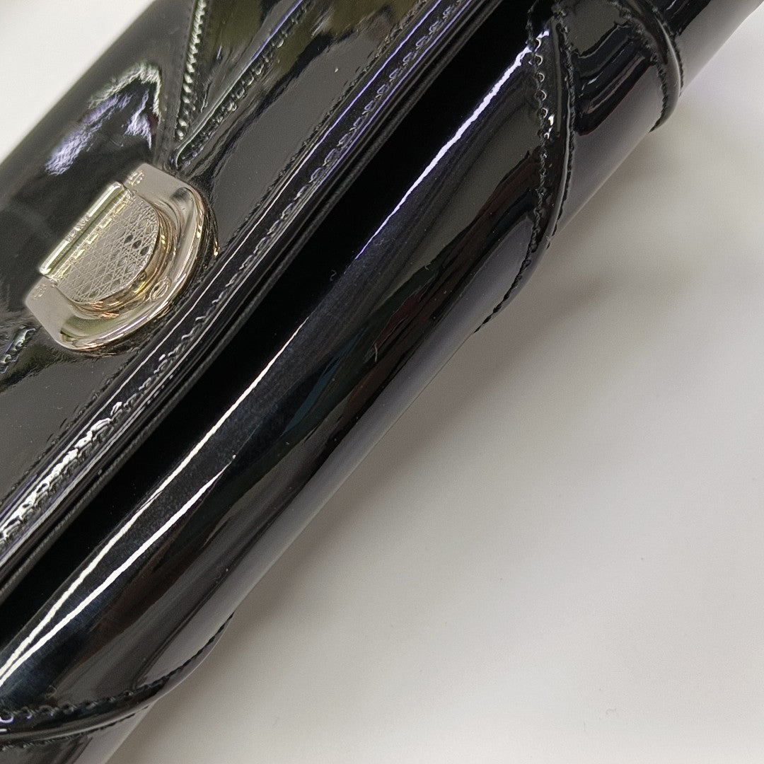 Diorama Small Cannage Patent Leather Black