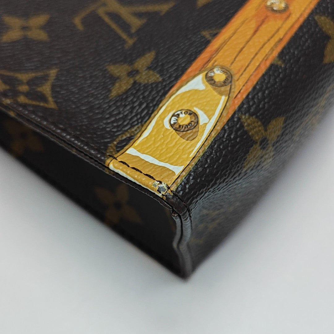 TOILET POCKET 26 Monogram Coated Canvas Brown